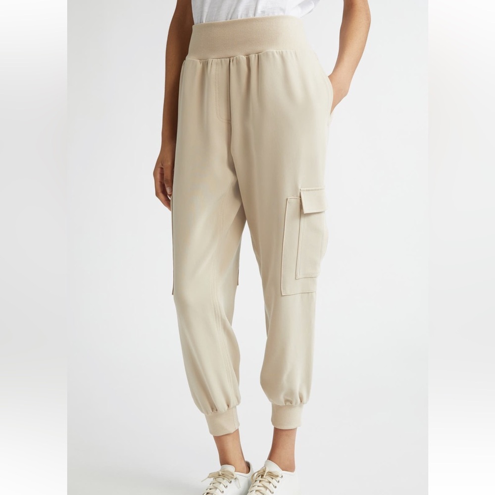 Cinq a sept leather joggers
